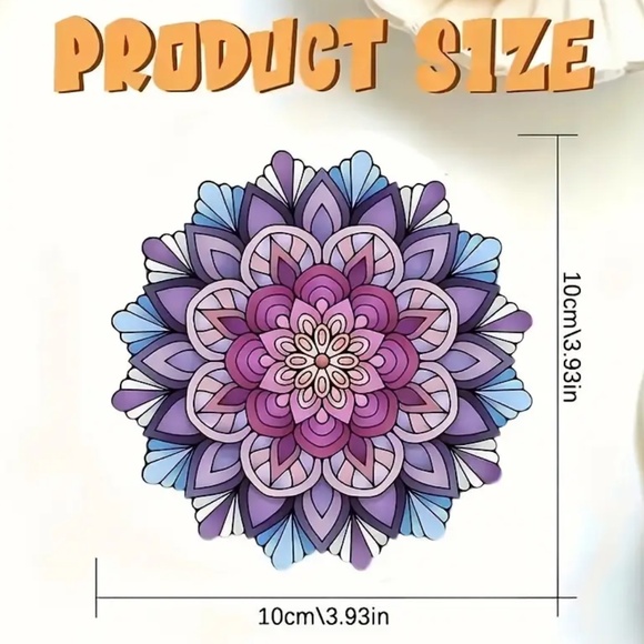 NWT Beautifully Detailed with Gorgeous Colors Mandala Coasters!  Set of 6! - Picture 4 of 4